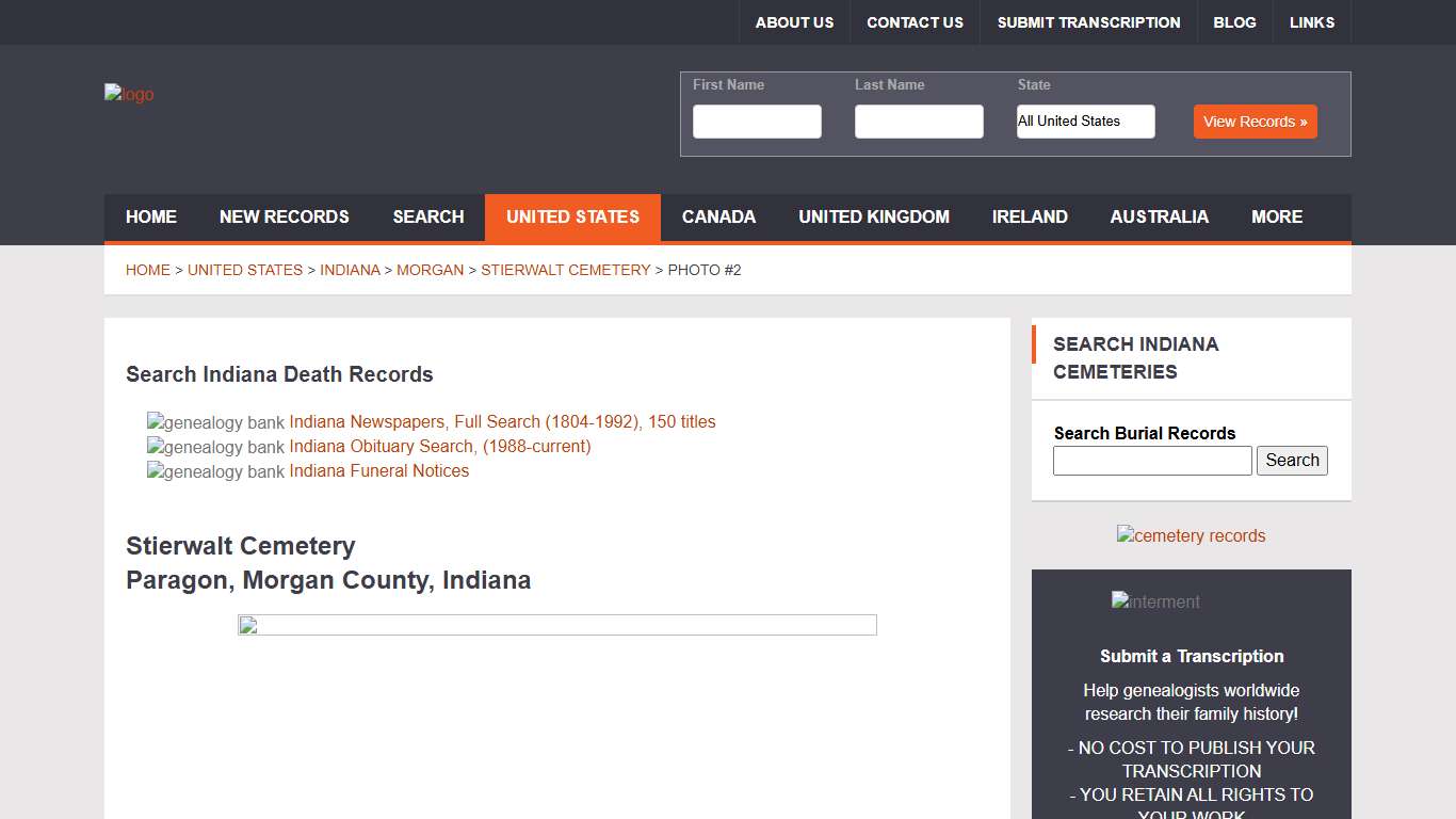 Stierwalt Cemetery - Morgan County, Indiana