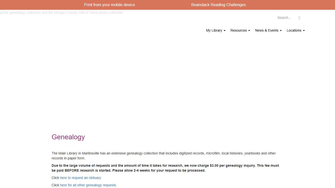 Genealogy • Morgan County Public Library